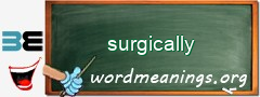 WordMeaning blackboard for surgically